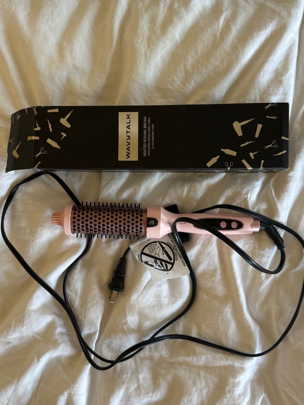 Wavytalk Pink Heated Round Brush Styler